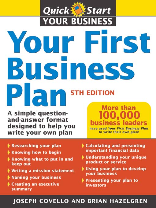 Title details for Your First Business Plan by Brian Hazelgren - Available